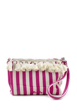Beauty in canvas righe fucsia Mia Bag