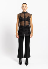Camicia organza nera Silence Limited