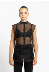 Camicia organza nera Silence Limited