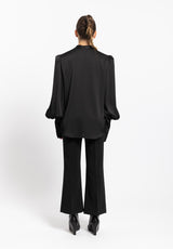 Camicia Elis nera satinata Silence Limited