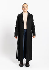 Cappotto Huanpo lungo a vestaglia nero KOCCA