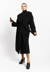 Cappotto a vestaglia nero Vicolo