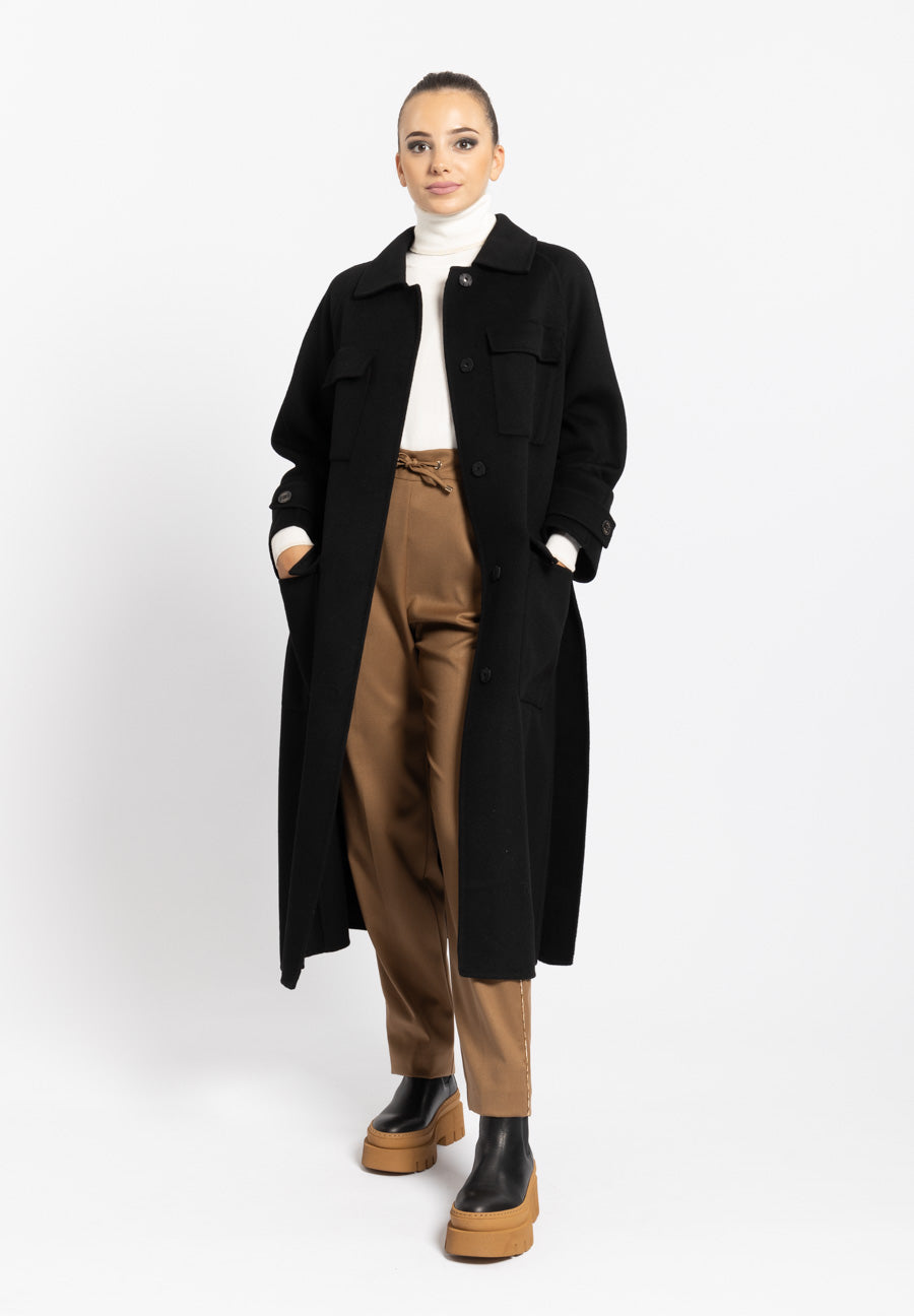 Cappotto nero con tasche Vicolo