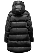 Piumino Lungo nero Bomboogie Geneva Donna – Imbottito 90% Piuma, Windproof
