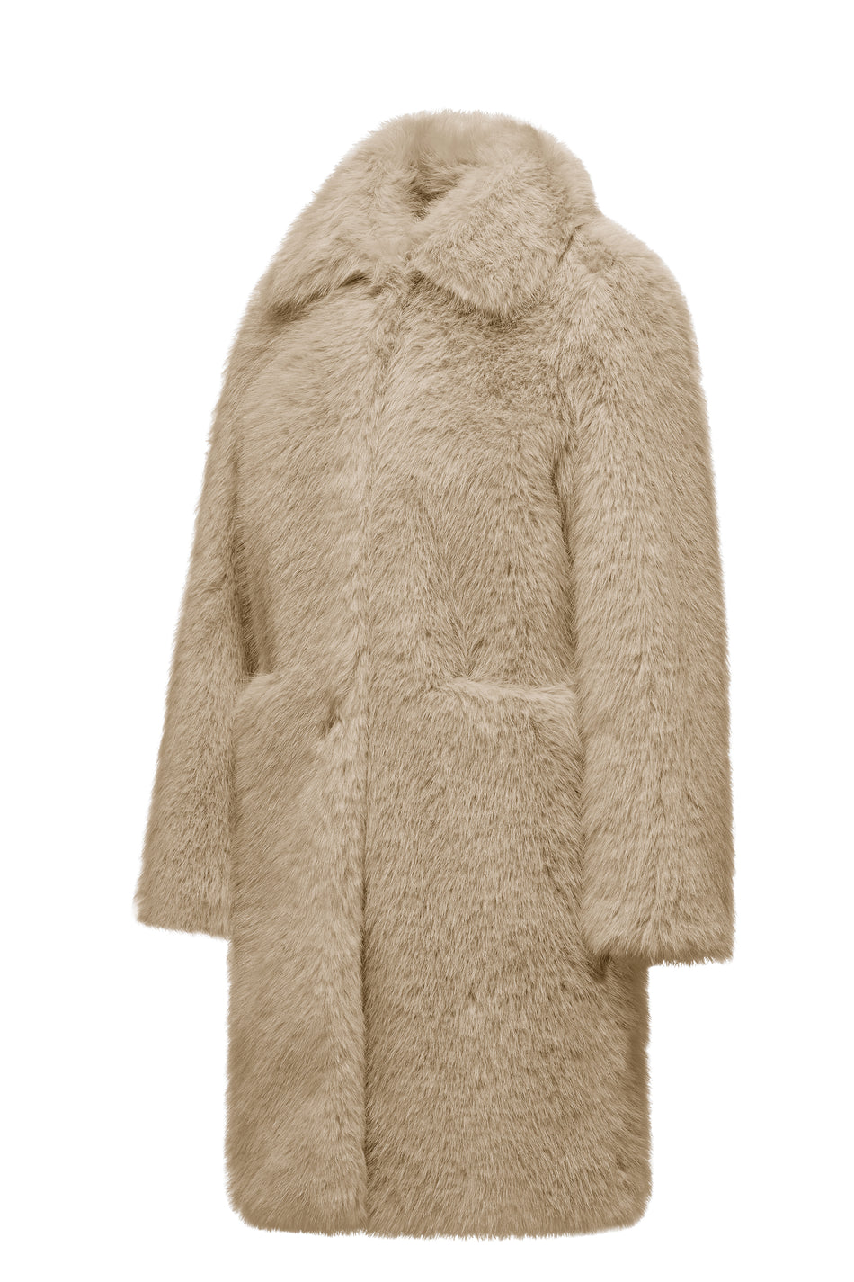 Cappotto lungo in pelliccetta sintetica – Bomboogie | Pelo lungo, linea slim