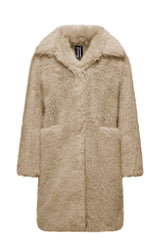 Cappotto lungo in pelliccetta sintetica – Bomboogie | Pelo lungo, linea slim