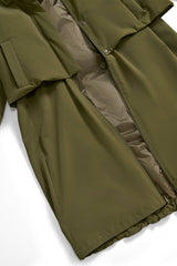 Parka Lungo Comfy Verde Bomboogie – Cappuccio, Tessuto Tecnico & Heat Retention