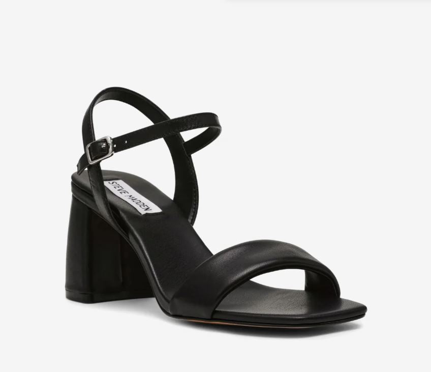 Sandalo alto Layney Tan Pelle nero Steve Madden