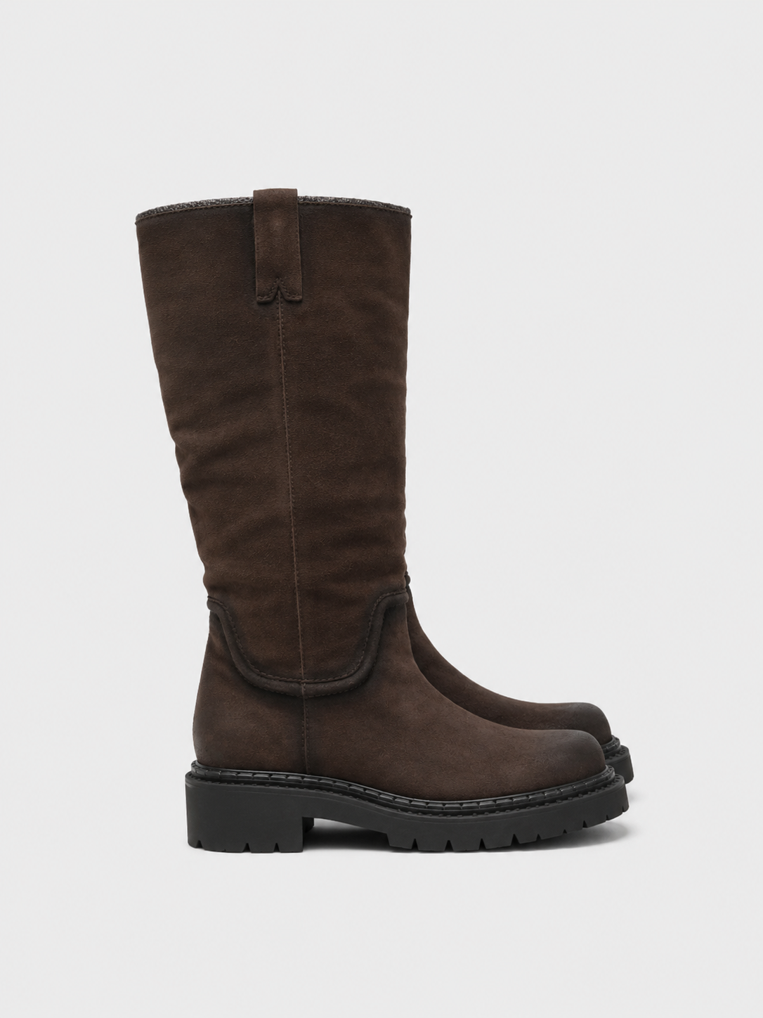 Stivali Anfibi Donna ASH Detroit in Camoscio Oily Suede Testa di Moro – Boots Vintage