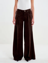 Jeans Donna Vicolo Madison Wide Leg Fondente in 100% Lyocell – Pantaloni Denim Fluidi a Gamba Larga con Pieghe