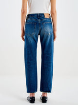 Jeans Donna Vicolo Zoe Blu con Bottoni Gioiello – Pantaloni Denim Regular Fit in 100% Cotone
