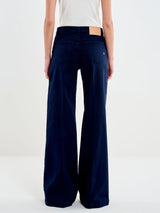 Jeans Donna Vicolo Elena Wide Leg Blu Scuro – Pantaloni Denim a Gamba Larga con Tasche alla Francese e Piega Stirata