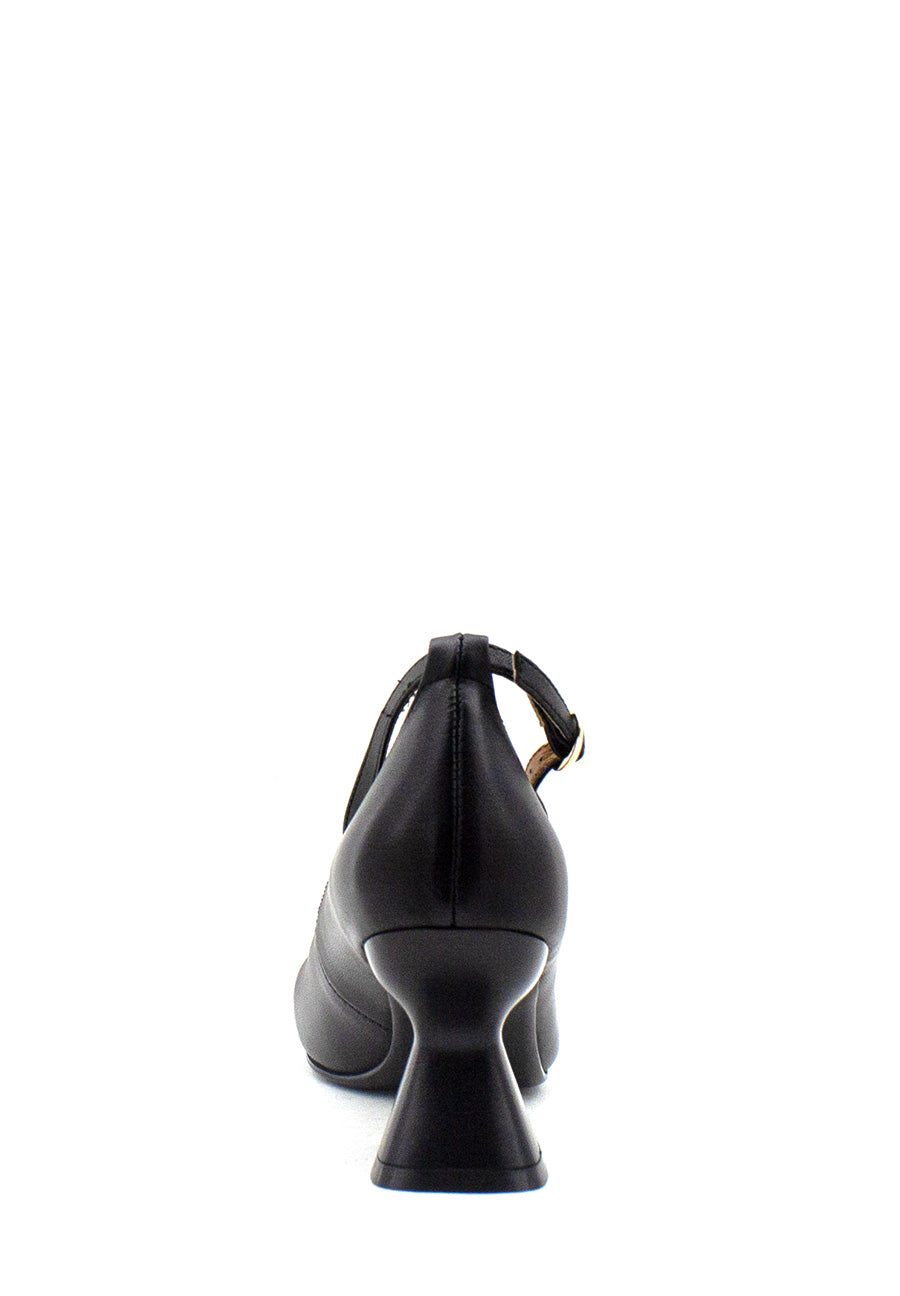 Décolleté nero con cinturini Emanuelle Vee