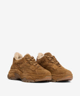 Sneakers Donna ASH Addict Bis Fur Chestnut Eggnug in Camoscio e Pelliccia – Scarpe Platform Invernali
