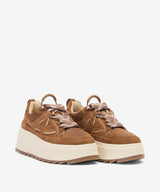 Sneakers Platform Donna ASH Movie Chestnut in Camoscio e Tessuto Marrone – Scarpe Chunky