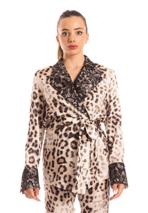 aaaaaGiacca in twill beige stampata Gaelle Paris