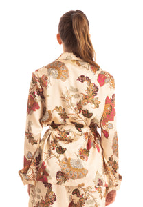 aaaaaGiacca in twill champagne stampa floreale Gaelle Paris