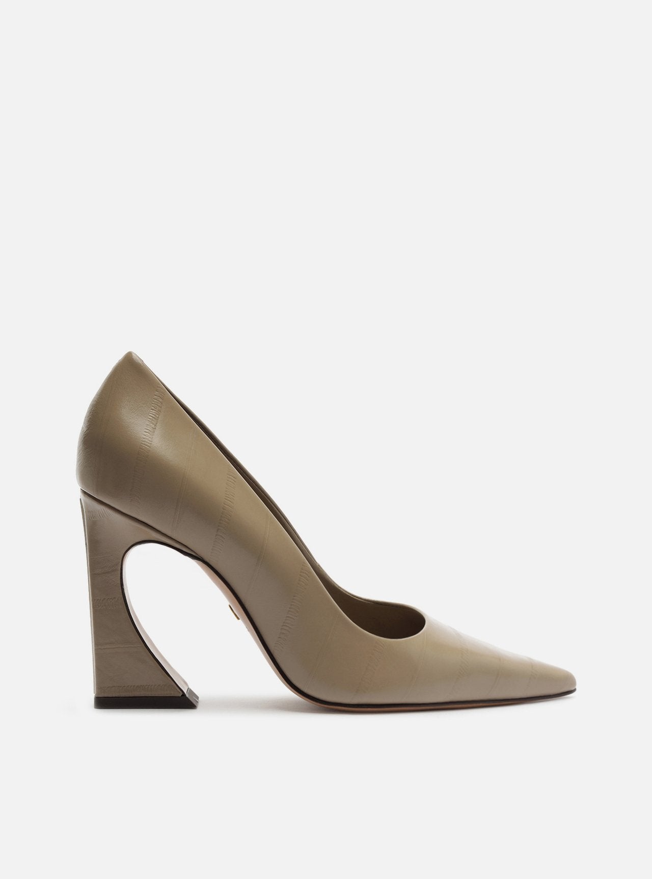Décolleté Grigie da Donna in Pelle Arezzo – Scarpin Eleganti con Tacco Geometrico 10 cm
