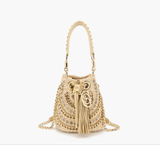 Borsa Secchiello La Carrie Mirror Natural con Dettagli a Specchio