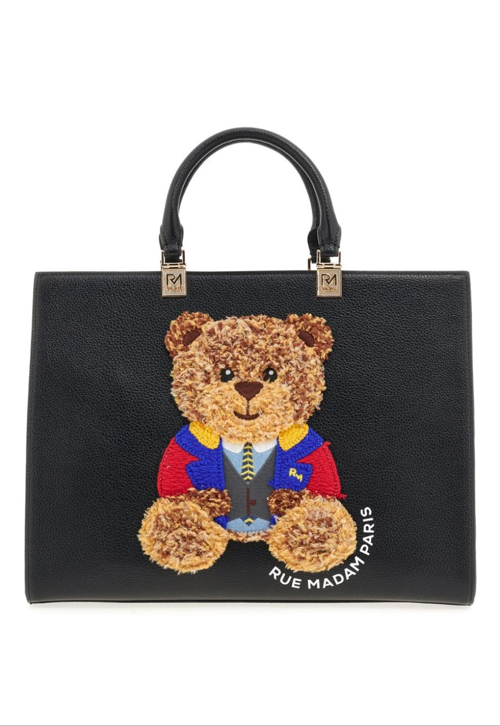 Borsa MARVIN TOTE BAG Nera – Rue Madam Paris | Eco-pelle Made in Italy