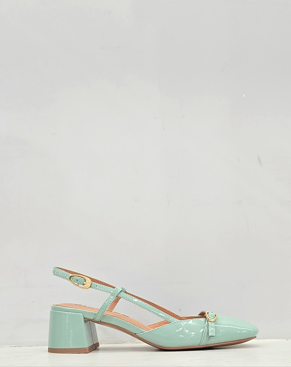 Slingback in vernice acqua marina Bibi Lou