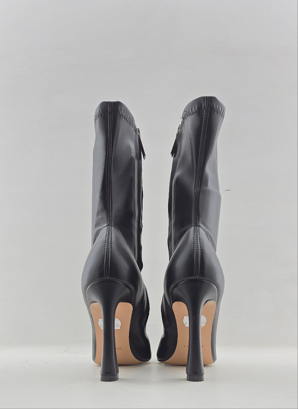 Tronchetto calzino in ecopelle stretch nera Bianca Di (Copia)