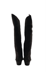 Stivale texano, gambale alto in camoscio marrone Ash