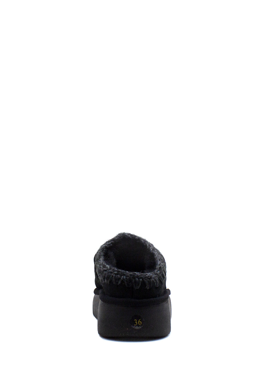 Ciabatta Bounce Clog Metal Logo nera Mou