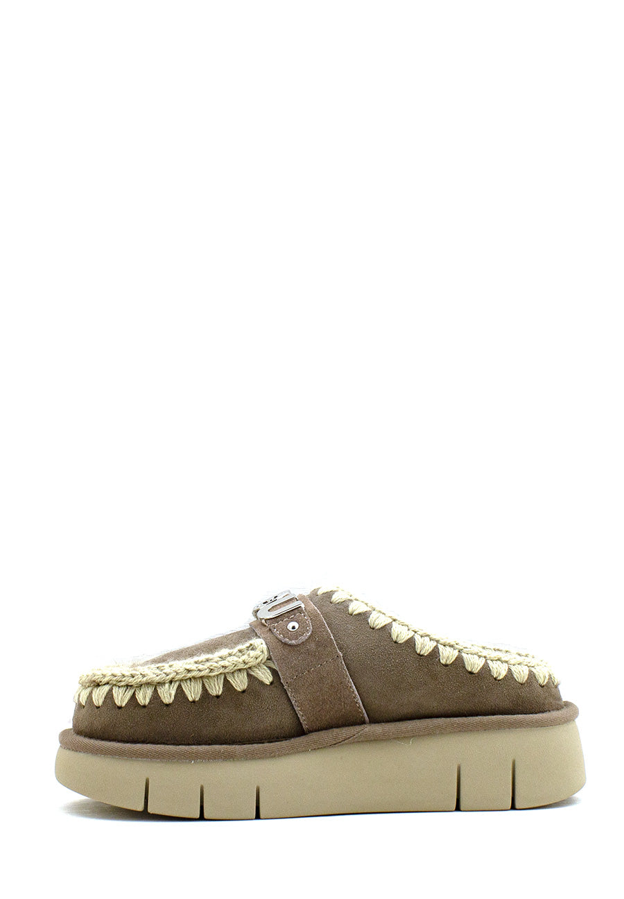 Ciabatta Bounce Clog Metal Logo grigia Mou