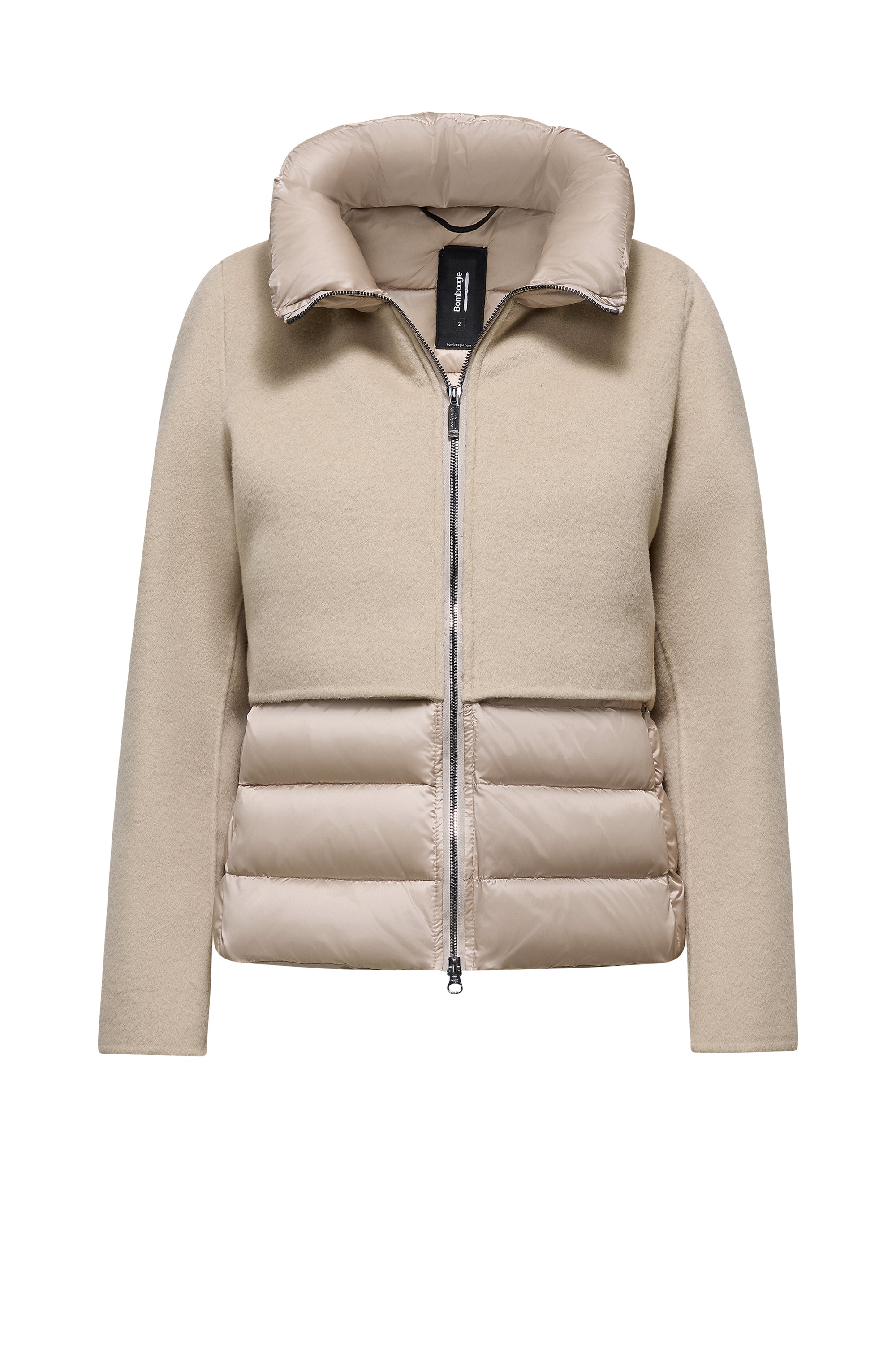 Giacca Corta Bi-Materica Lana e Nylon Sandshell | Slim Fit Bomboogie