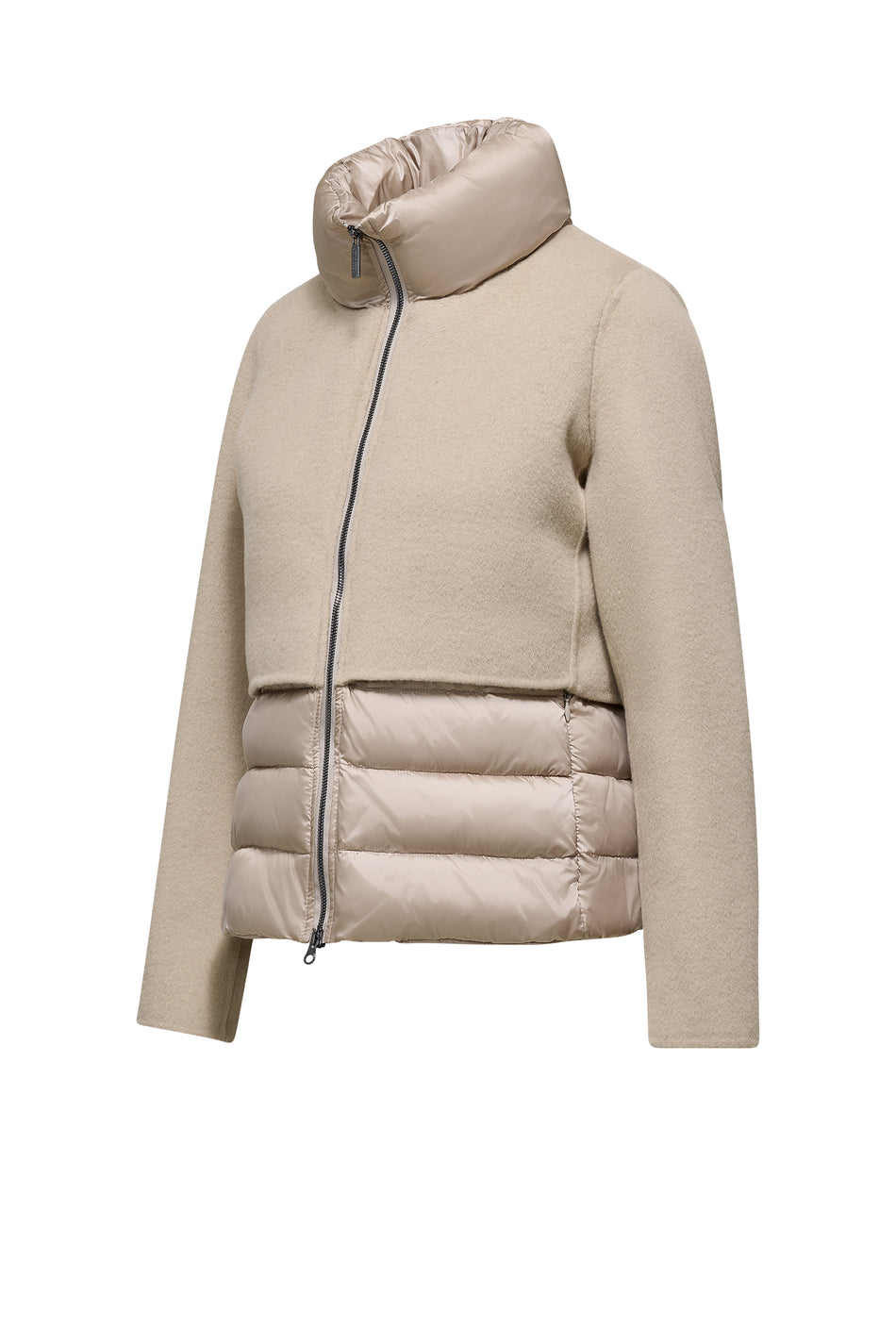 Giacca Corta Bi-Materica Lana e Nylon Sandshell | Slim Fit Bomboogie