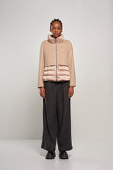 Giacca Corta Bi-Materica Lana e Nylon Sandshell | Slim Fit Bomboogie