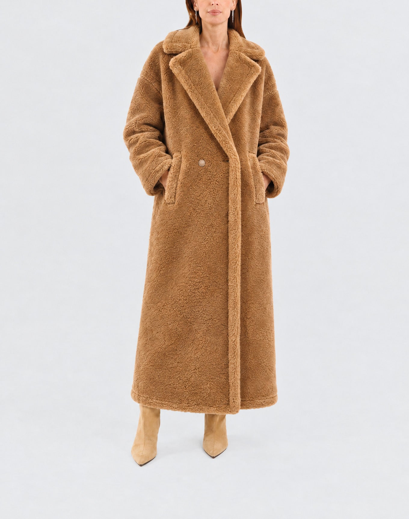 Cappotto Donna Haveone Teddy Bear – Cappotto Caldo in Pelliccia Ecologica Teddy