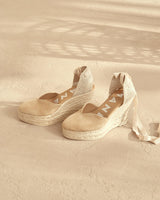 Zeppa in camoscio champagne beige Manebì