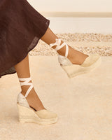 Zeppa in camoscio champagne beige Manebì