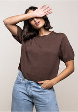 Maglia Lokita Marrone Testa di Moro – Girocollo a Maniche Corte e Fit Moderno