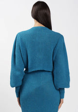 Cardigan corto in lana avion Silence Limited