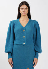 Cardigan corto in lana avion Silence Limited