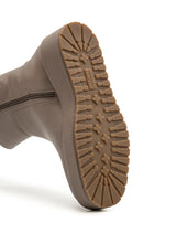 Stivaletti alla Caviglia Donna Paloma Barceló Nora Taupe in Pelle – Tronchetti con Zeppa 8,5 cm, Platform e Zip