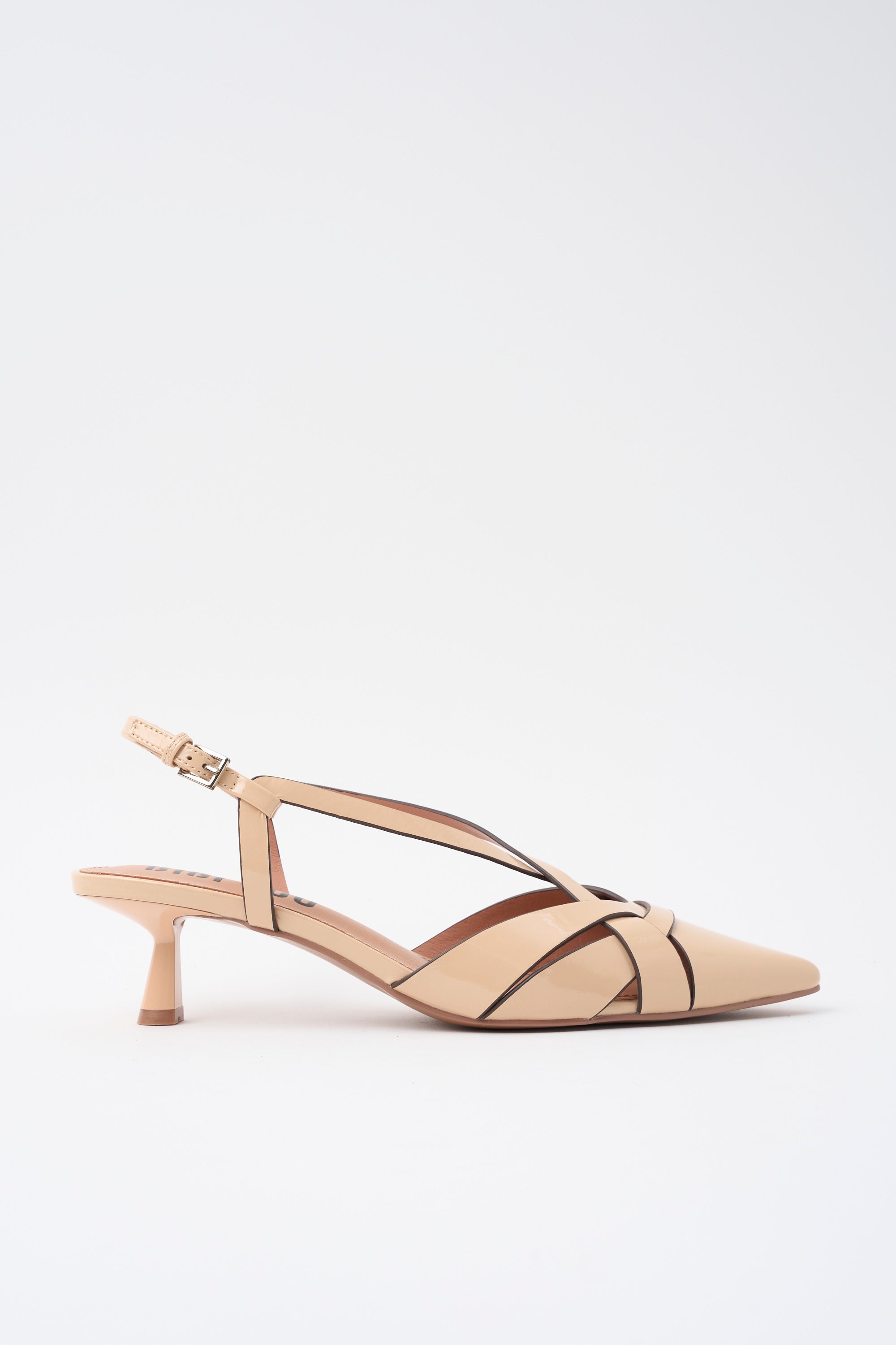Slingback Bibi Lou Beige in Pelle – Linea Affusolata e Tacco Kitten