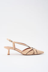 Slingback Bibi Lou Beige in Pelle – Linea Affusolata e Tacco Kitten