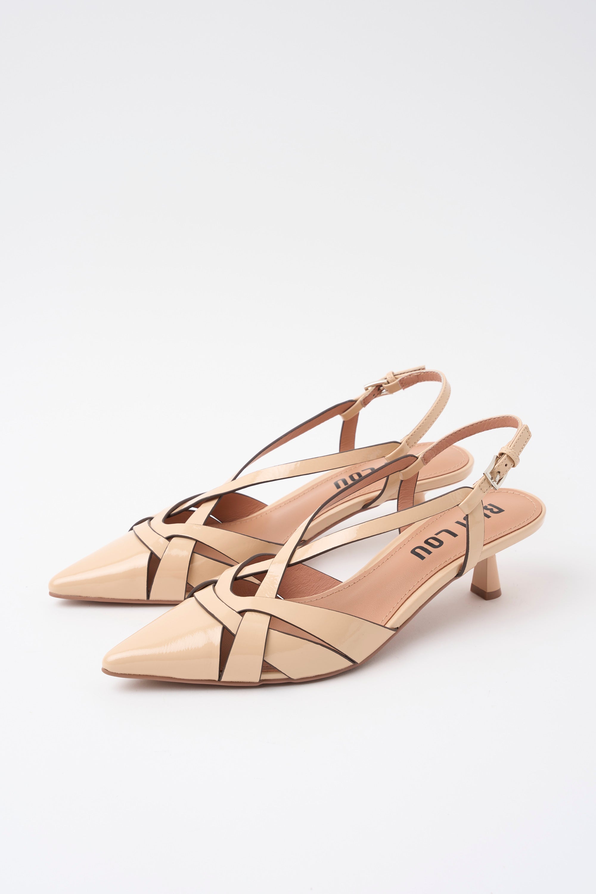 Slingback Bibi Lou Beige in Pelle – Linea Affusolata e Tacco Kitten