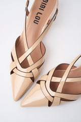 Slingback Bibi Lou Beige in Pelle – Linea Affusolata e Tacco Kitten