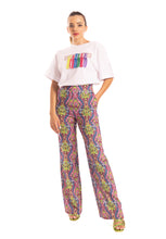 Carica l&#39;immagine nel visualizzatore di Gallery, Pantalone a palazzo multicolor Gaelle Paris