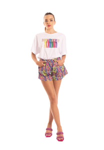 aaaaaShort a farfalla multicolor Gaelle Paris