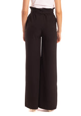 Pantalone in crepe nero con spacco Gaelle Paris