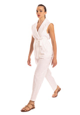 Pantalone in lino bianco HaveOne