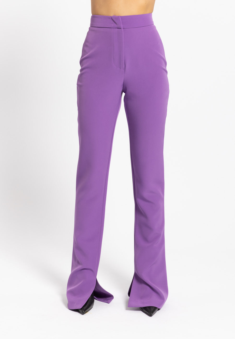 Pantaloni a sales zampa con spacco