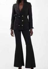 Pantalone nero a zampa Silence Limited