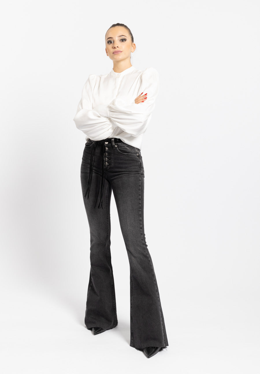 Jeans Gisele flare nero Vicolo